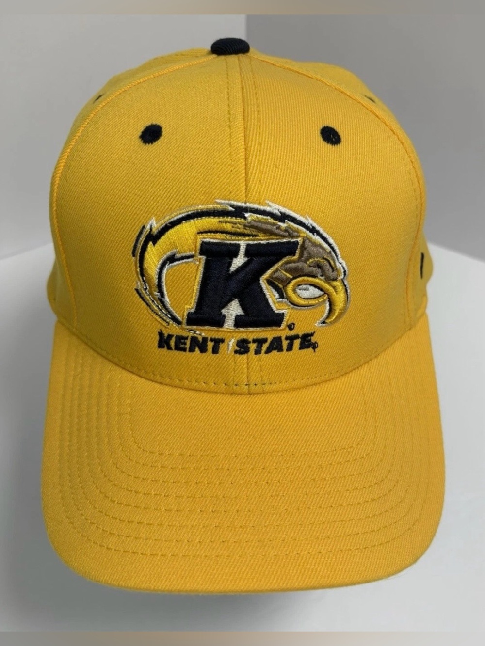 Zephyr Kent State Golden Flashes Yellow Blue Black Flexfit Cap Hat Size M